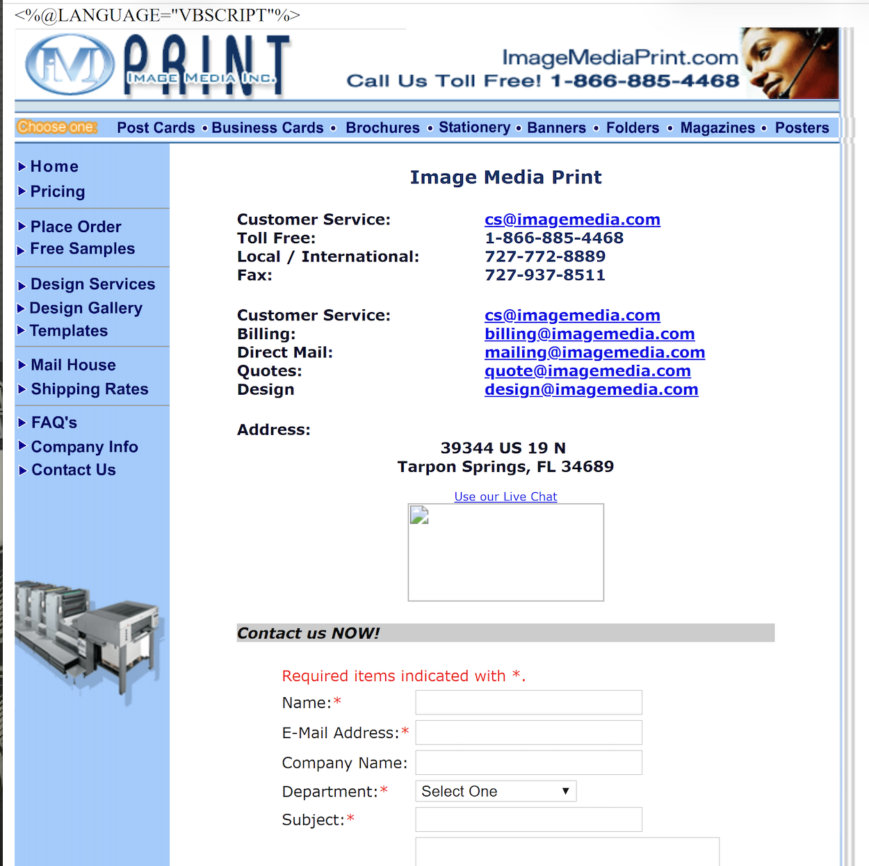 imiprint.com, our first printing website